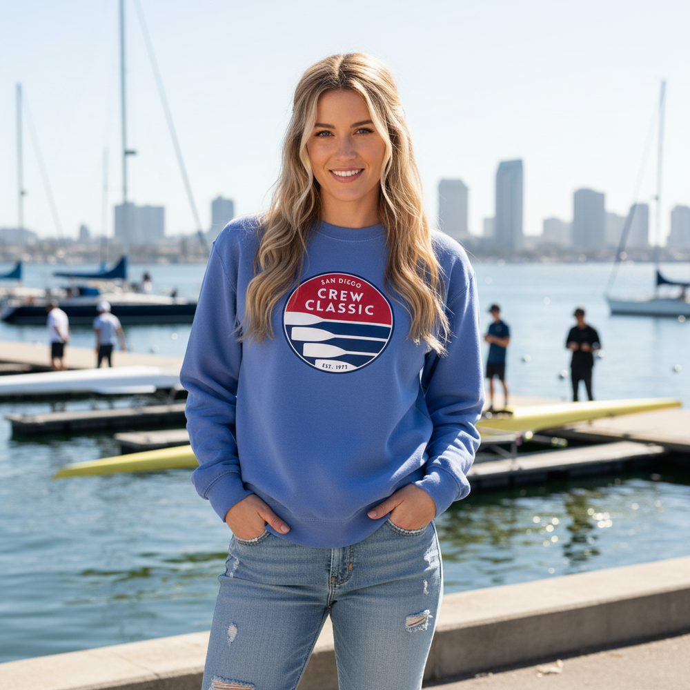 San Diego Crew Classic Crewneck in Use Outdoor Event