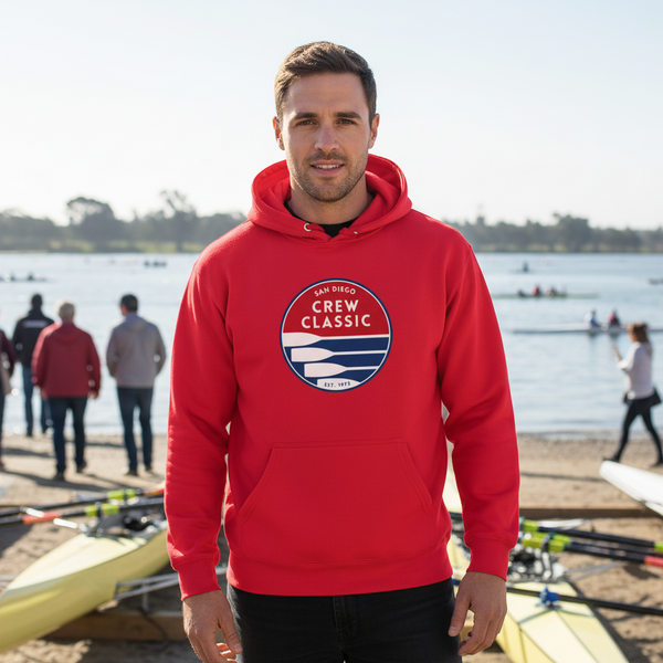 San Diego Crew Classic Hoodie in Use Outdoor Event
