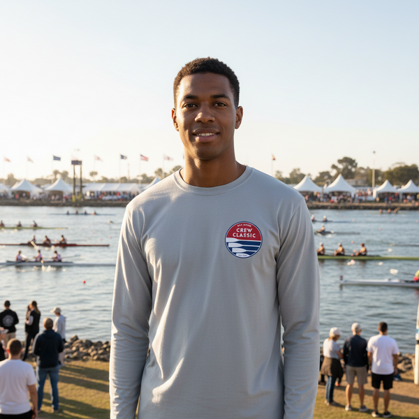 San Diego Crew Classic Long Sleeve Performance T-Shirt in Use Outdoor Event