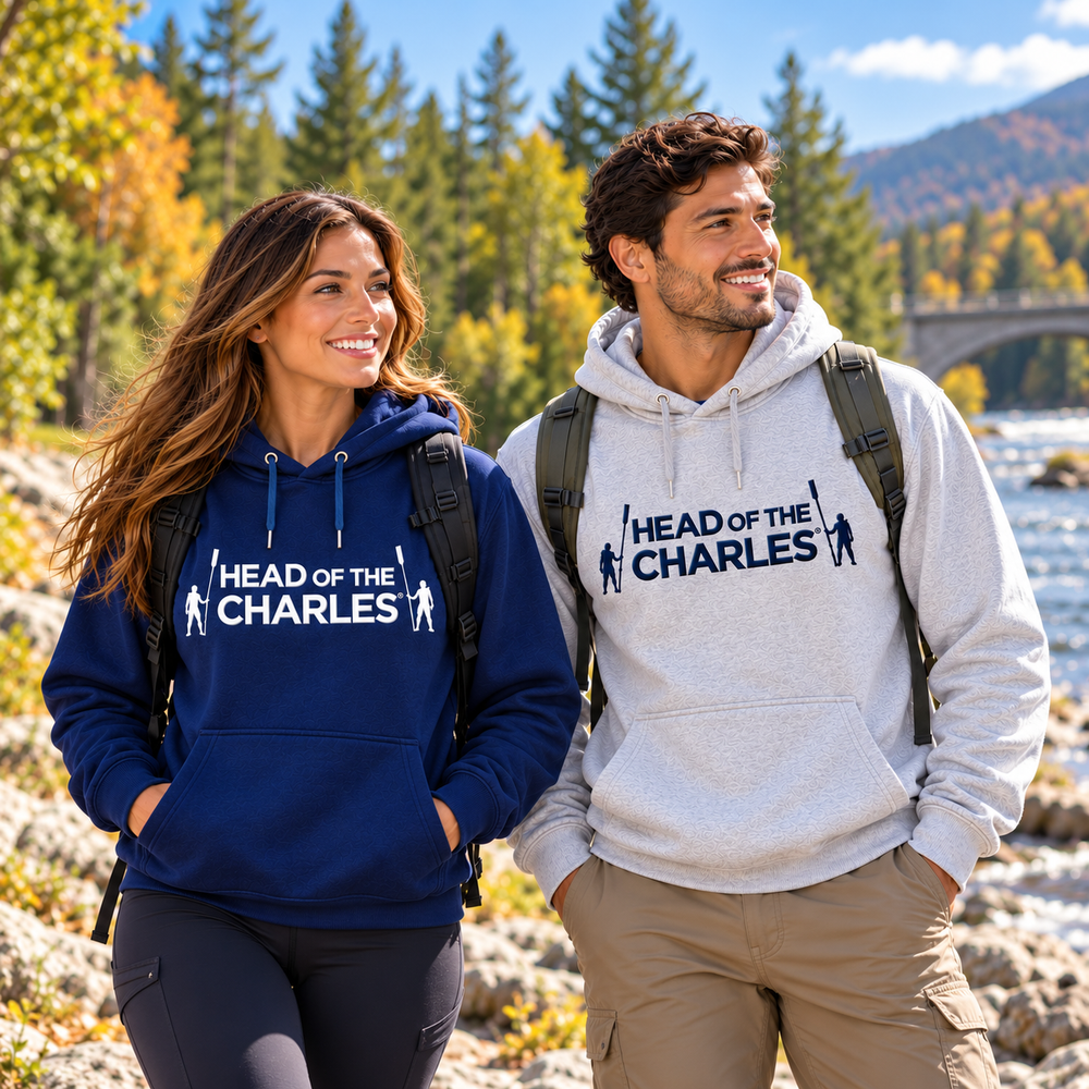 Head of the Charles Jumbo Embroidered Primary Logo Hoodie Available Colors