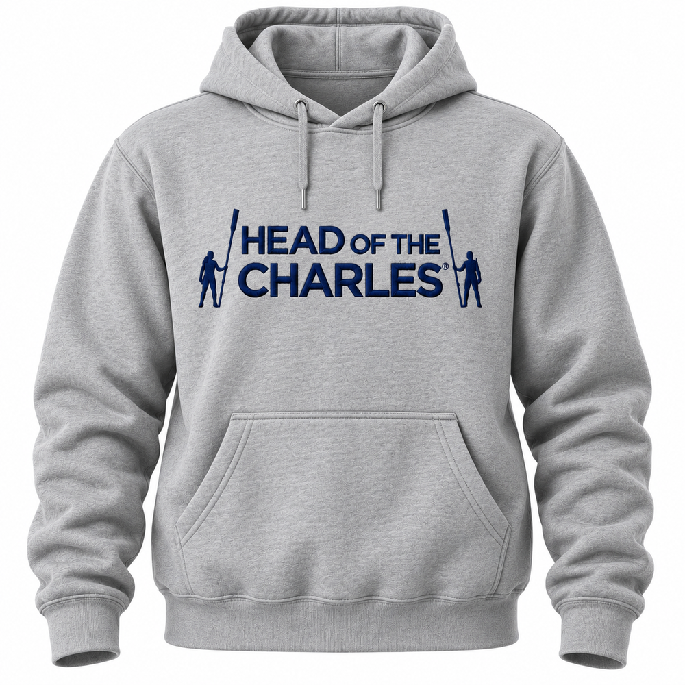 Head of the Charles Jumbo Embroidered Primary Logo Hoodie Gray