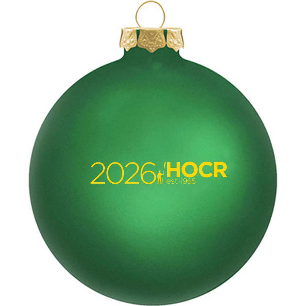 Head of the Charles 3-1/4" Diameter 2026 Annual Logo Sphere Christmas Ornament Green