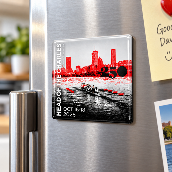 Head of the Charles 2026 Commemorative Magnet in Use KItchen Area