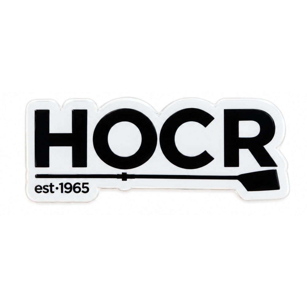 Head of the Charles 4" Length HOCR Logo Die Cut Sticker, Black