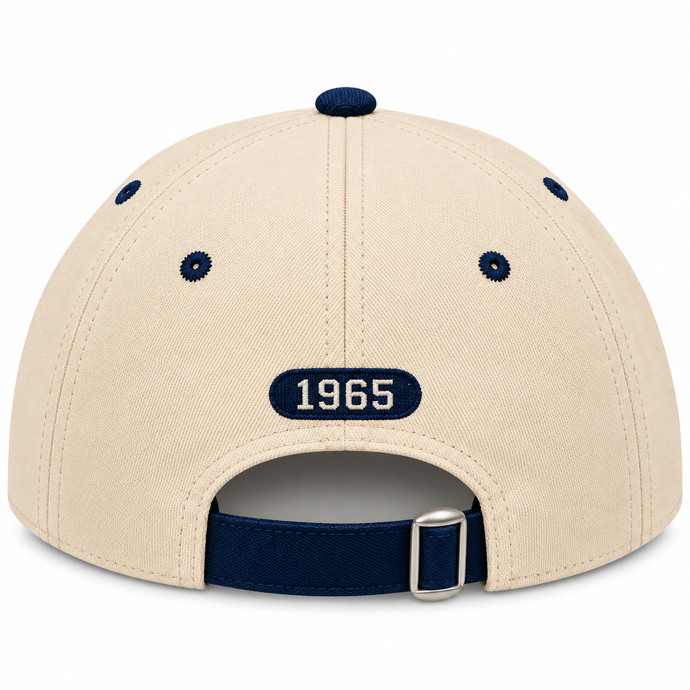 Head of the Charles Embroidered Logo with Crossed Oars 5-Panel Hat Cream / Navy Brim and Logo Back View