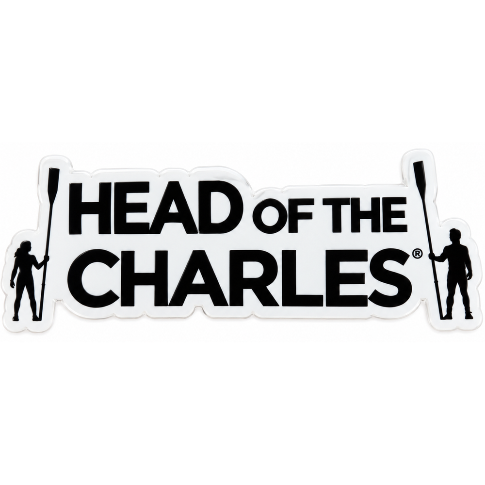 Head of the Charles 6" Length Primary Logo Die Cut Sticker, Black - Product View