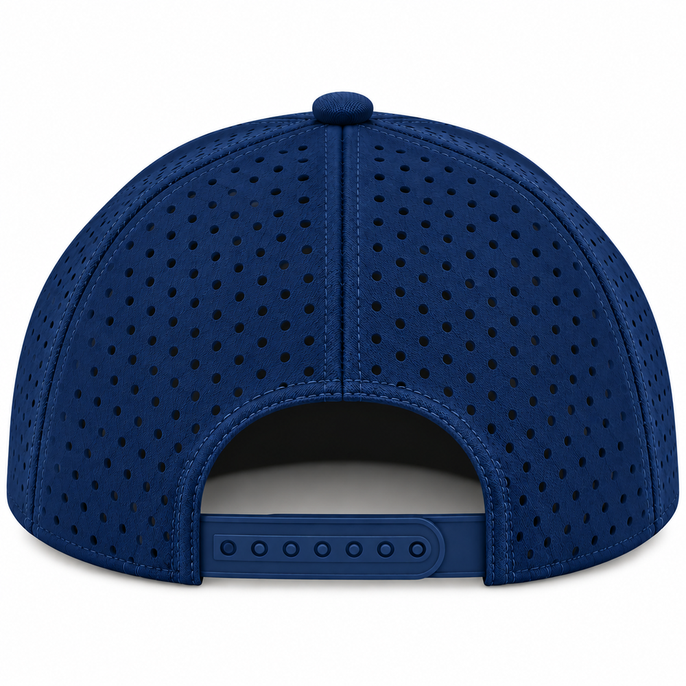 Head of the Charles Embroidered Primary Logo Aerated Performance Hat, Navy - Back View