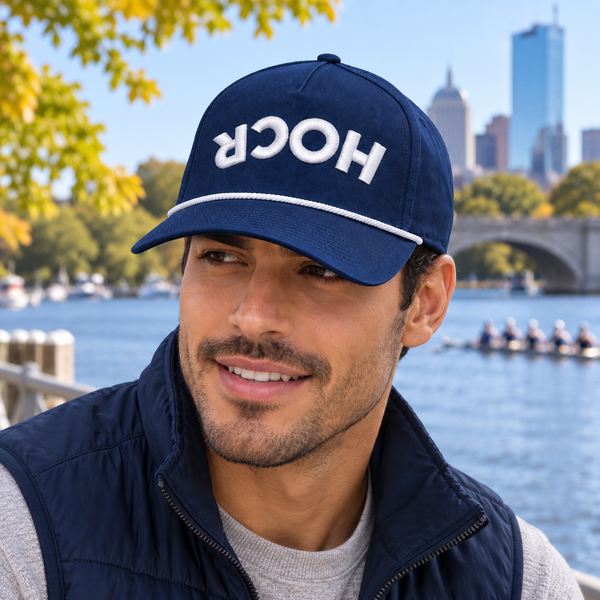 Head of the Charles Backwards Rope Hat in Use - Outdoor Event