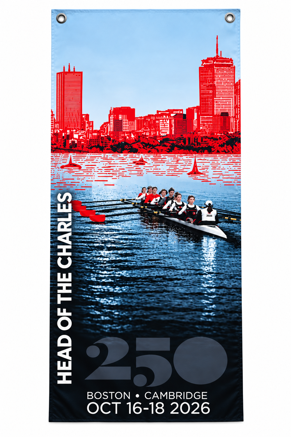 Head of the Charles 250 Commemorative Door Flag Product View