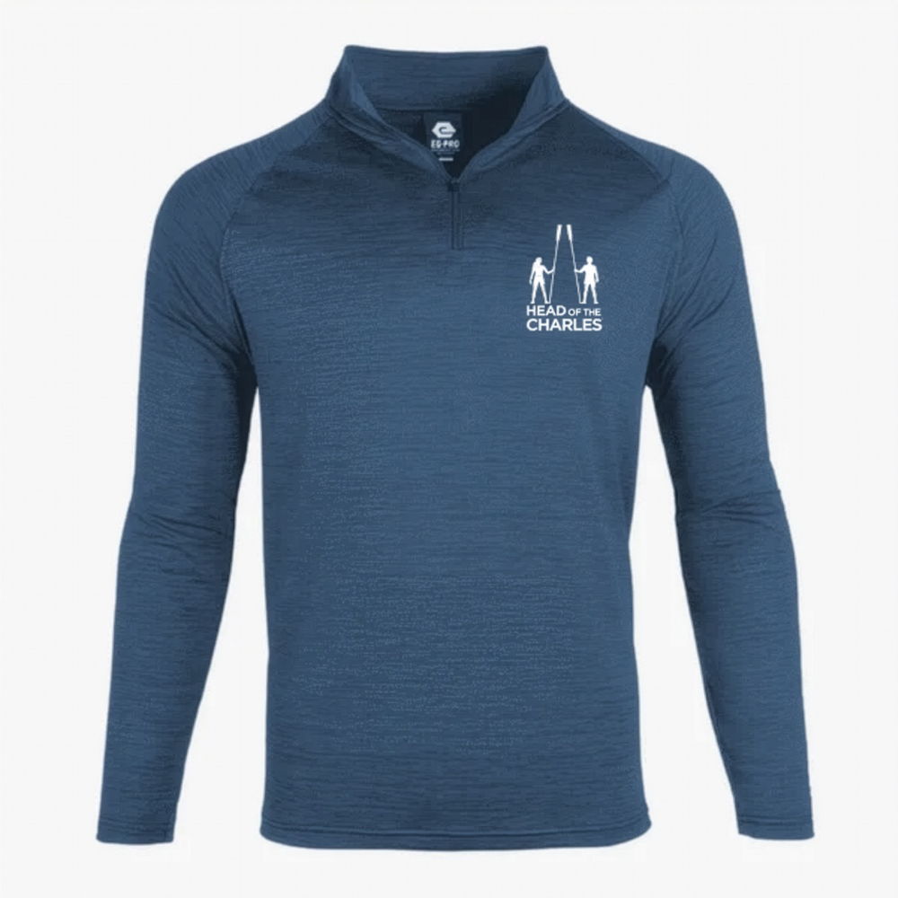 Head of the Charles Mens Performance 1/4 Zip Pullover – Navy Front View