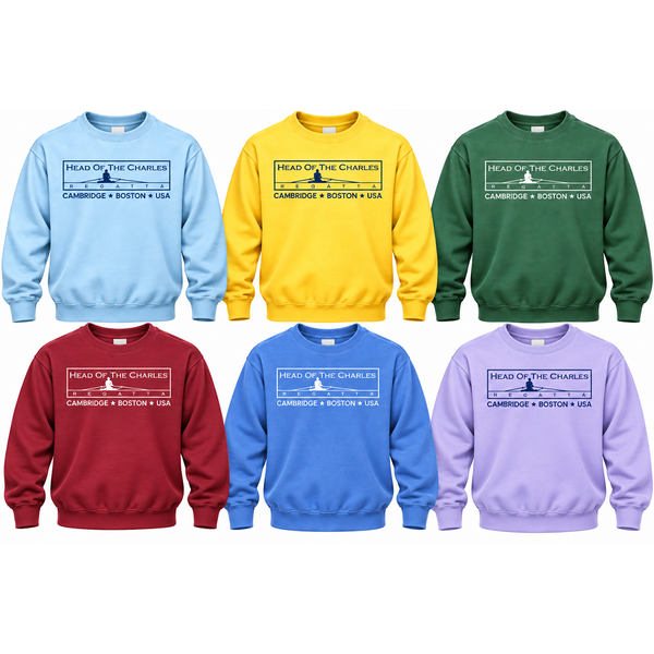 Head of the Charles Rower Embroidered Crewneck Sweatshirt Available Colors
