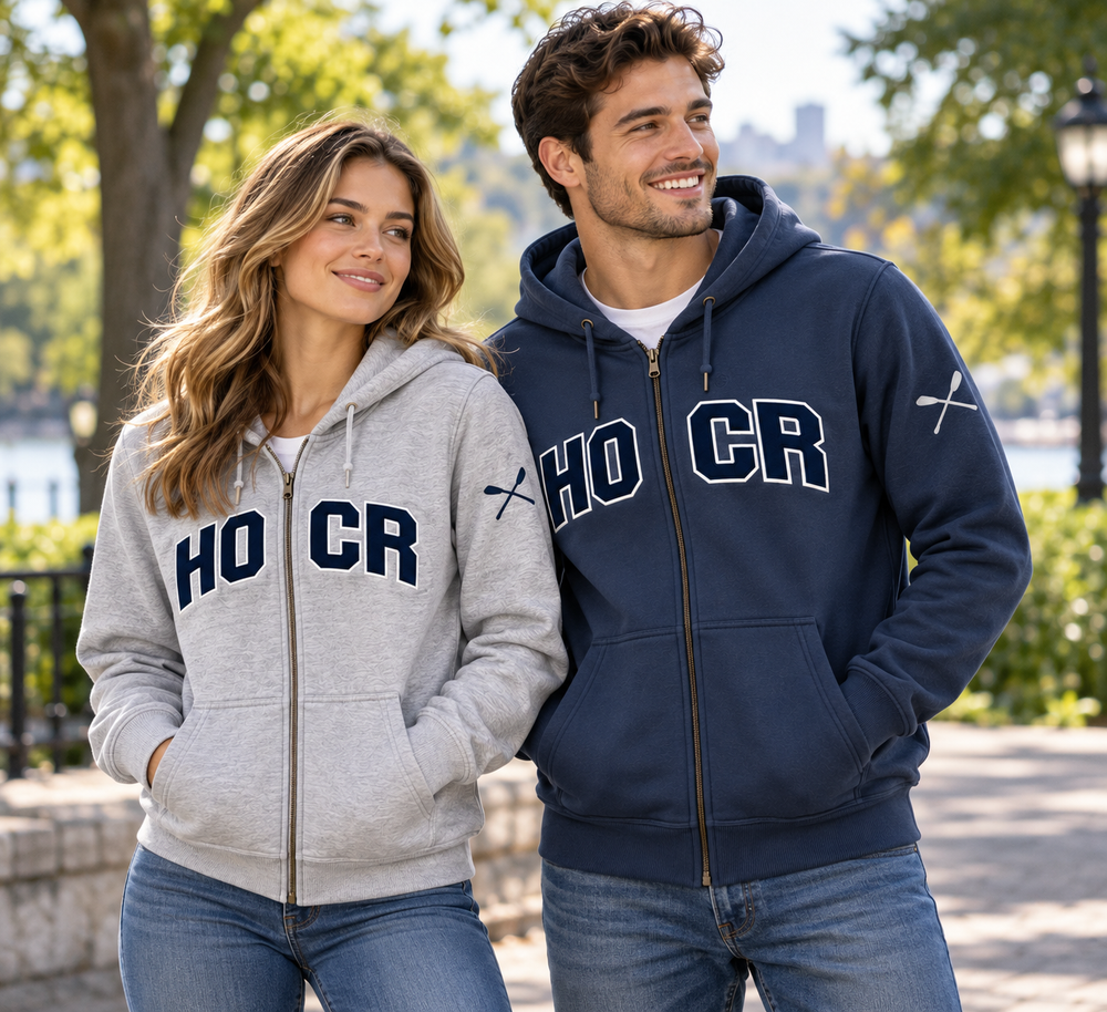 Head of the Charles HOCR Full-Zip Varsity Hoodie in Use Outdoor Park