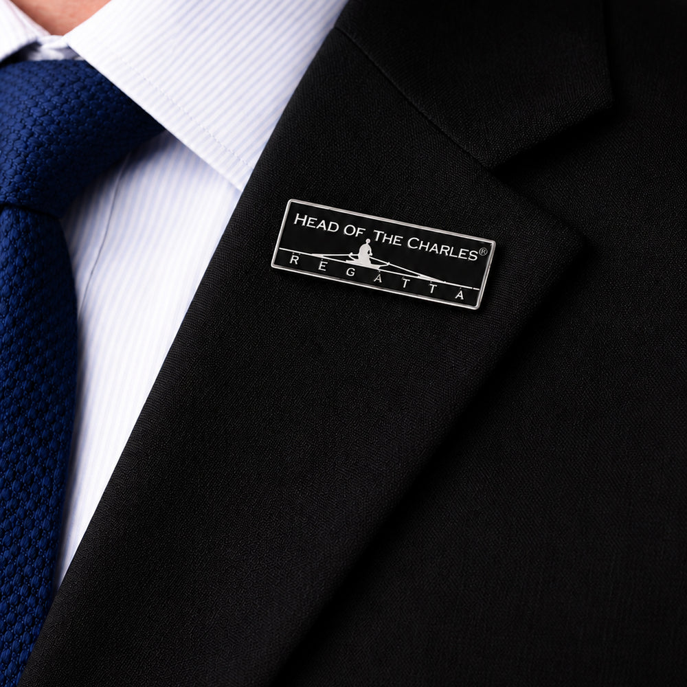 Head of the Charles Lapel Pin Black - Close Up