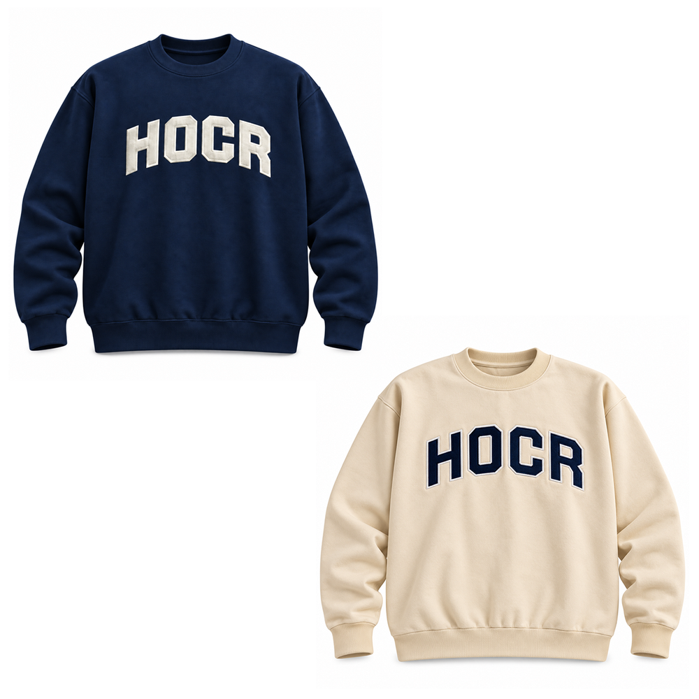 Head of the Charles Women Embroidered HOCR Logo Mock Crewneck Sweatshirt Available Colors