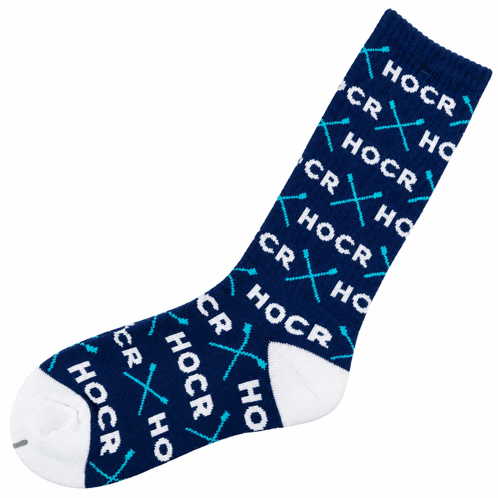 Head of the Charles HOCR Pattern with Crossed Oars Crew Socks Product View
