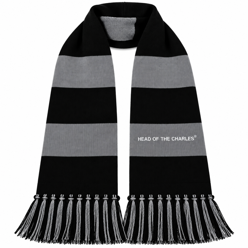 Head of the Charles Regatta Striped Scarf Black / Gray