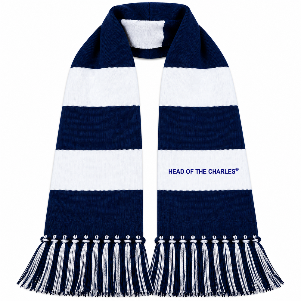 Head of the Charles Regatta Striped Scarf Navy / White
