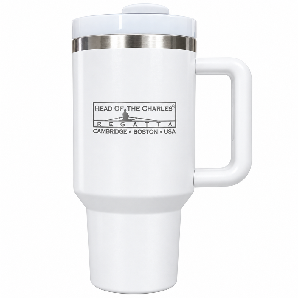 Head of the Charles Stanley Cup Large Travel Mug with Straw White