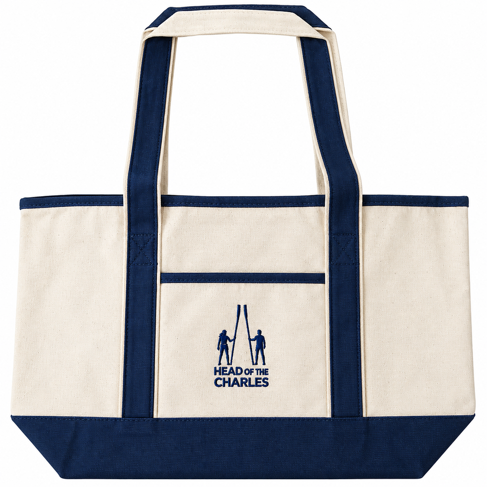 Head of the Charles Rectangle Canvas Tote Bag, Navy Product View