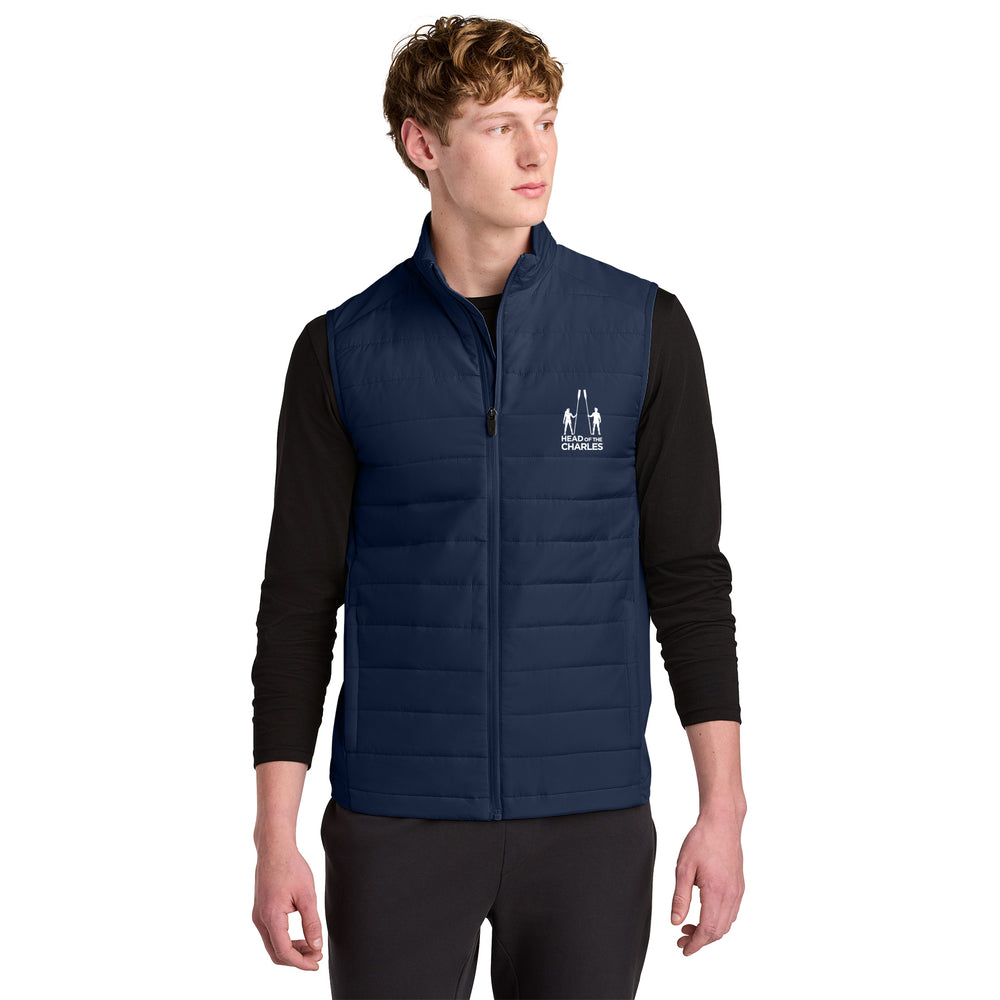 Head of the Charles Primary Logo Insulated Performance Vest – Navy Front View