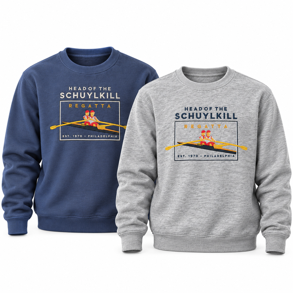 Head of the Schuylkill Regatta Embroidered Logo Crewneck Sweatshirt Available Colors