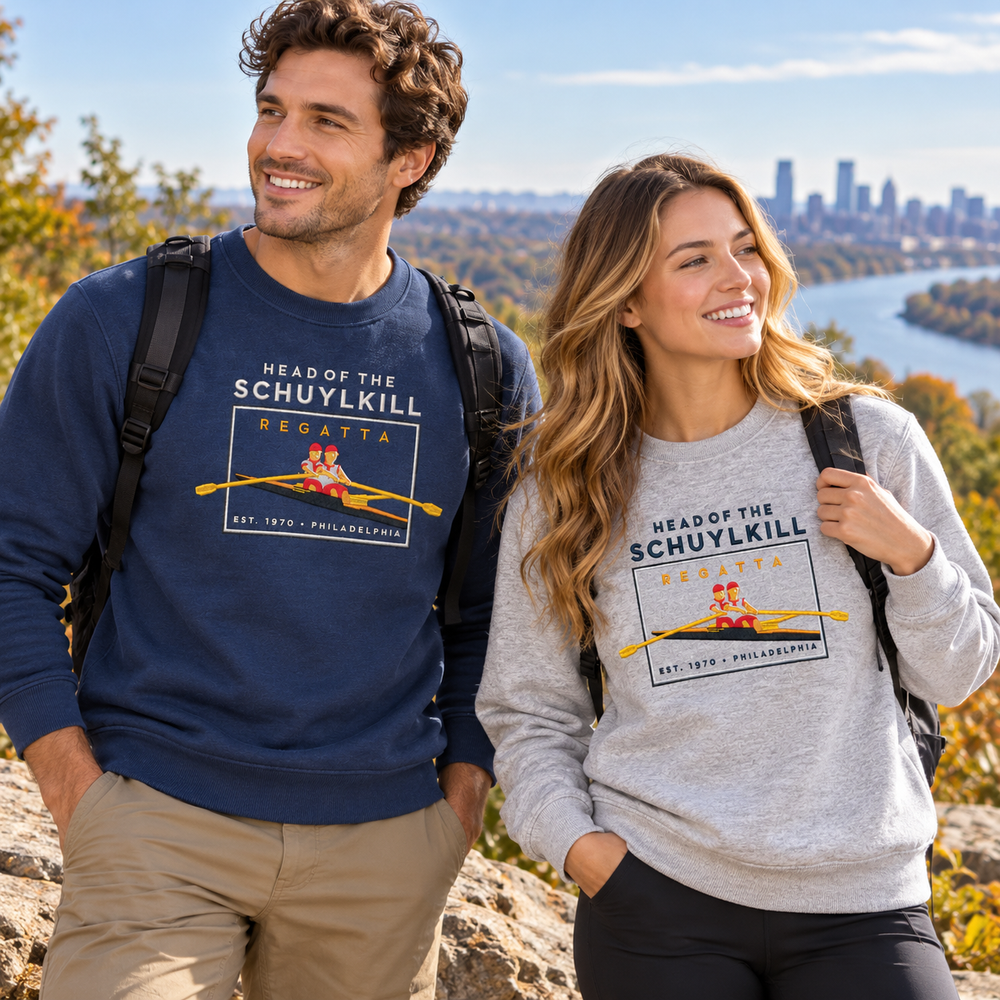 Head of the Schuylkill Regatta Embroidered Logo Crewneck Sweatshirt In Use Outdoor Hiking