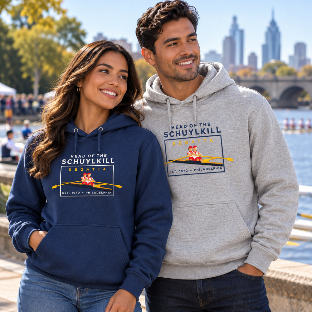 Head of the Schuylkill Regatta Embroidered Hoodie Sweatshirt In Use Outdoor Event