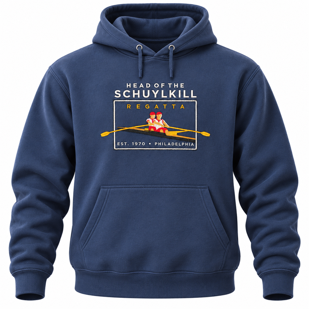 Head of the Schuylkill Regatta Embroidered Hoodie Sweatshirt Navy