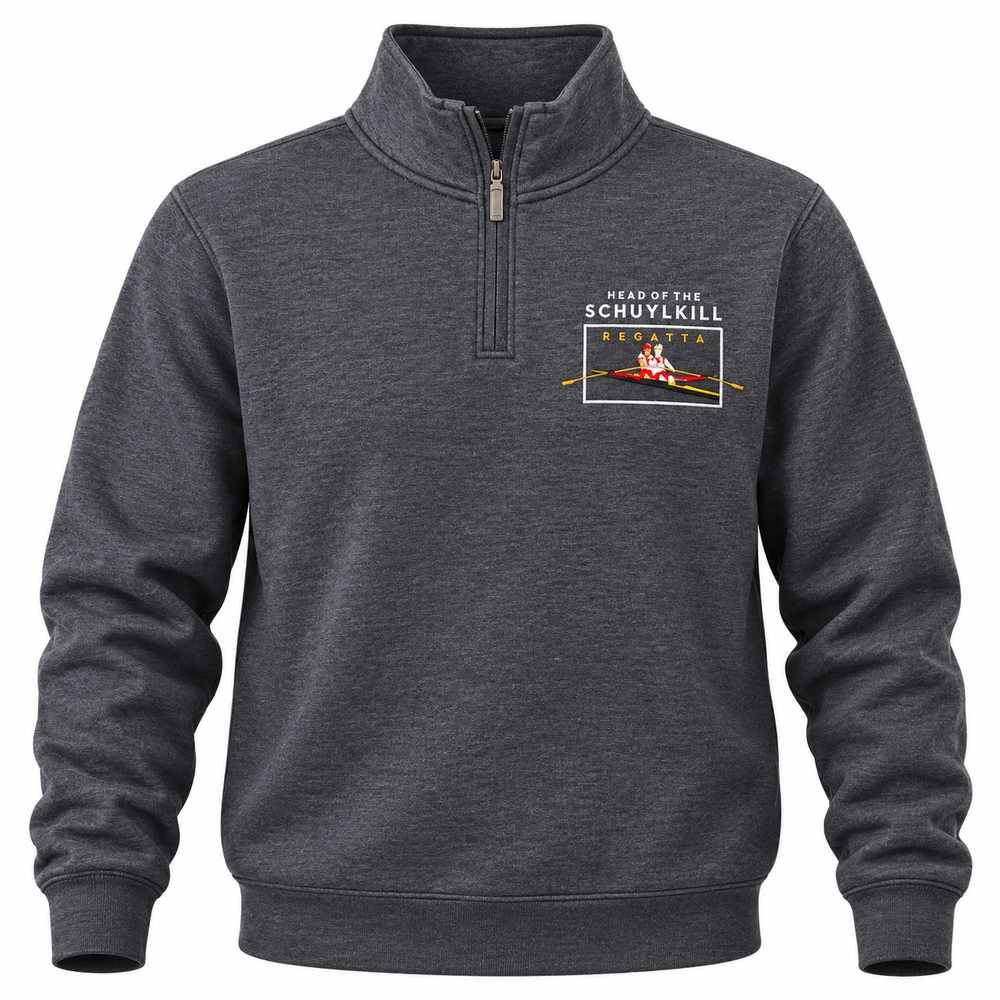 Head of the Schuylkill Regatta Embroidered Quarter-Zip Sweatshirt Charcoal
