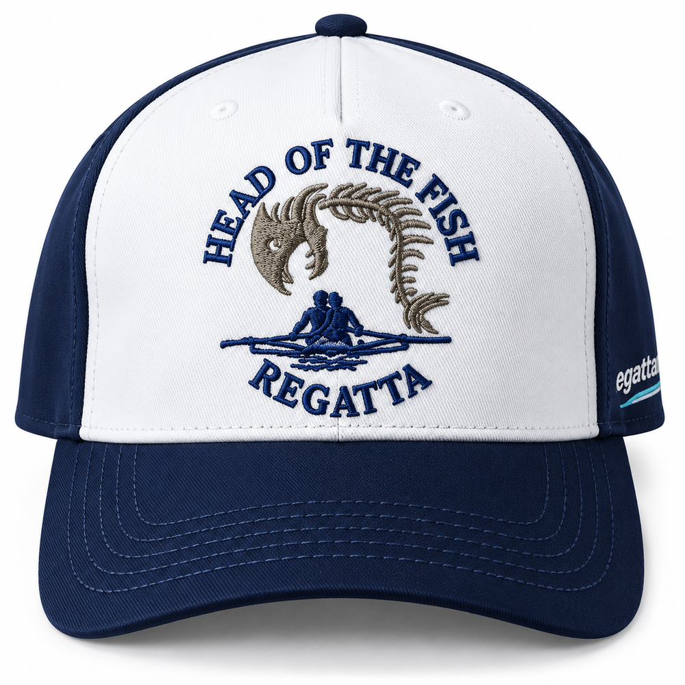 Head of the Fish Regatta Embroidered 5-Panel Baseball Cap Front View