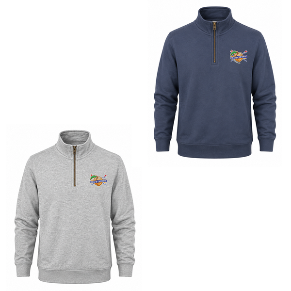 Head of the South 1/4 Quarter Zip Cotton Embroidered Logo Sweatshirt Available Colors