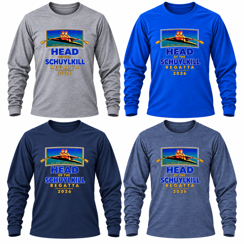 Head of the Schuylkill Regatta 2026 Long Sleeve T-Shirt Available Colors