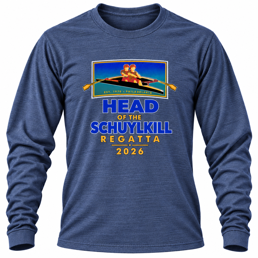 Head of the Schuylkill Regatta 2026 Long Sleeve T-Shirt Heather Navy