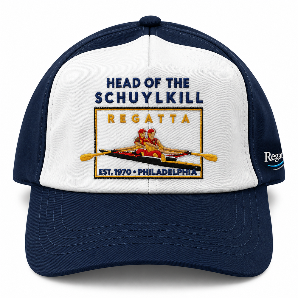 Head of the Schuylkill Regatta Embroidered Cap Navy / White - Front View