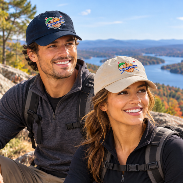 Head of the South Embroidered Logo Classic Dad Hat with Adjustable Strap - In Use Hiking Outdoors