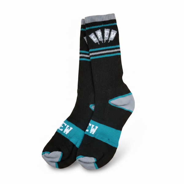 CREW USA Four Oars Socks Black & Tea Product View