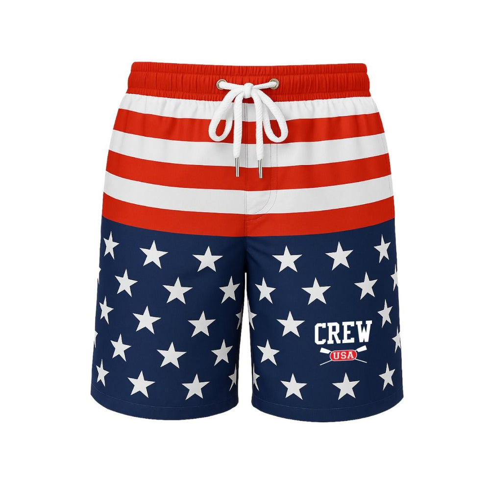Crew American Flag Shorts Front View