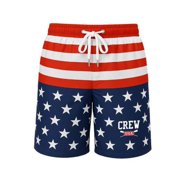 Crew American Flag Shorts Front View