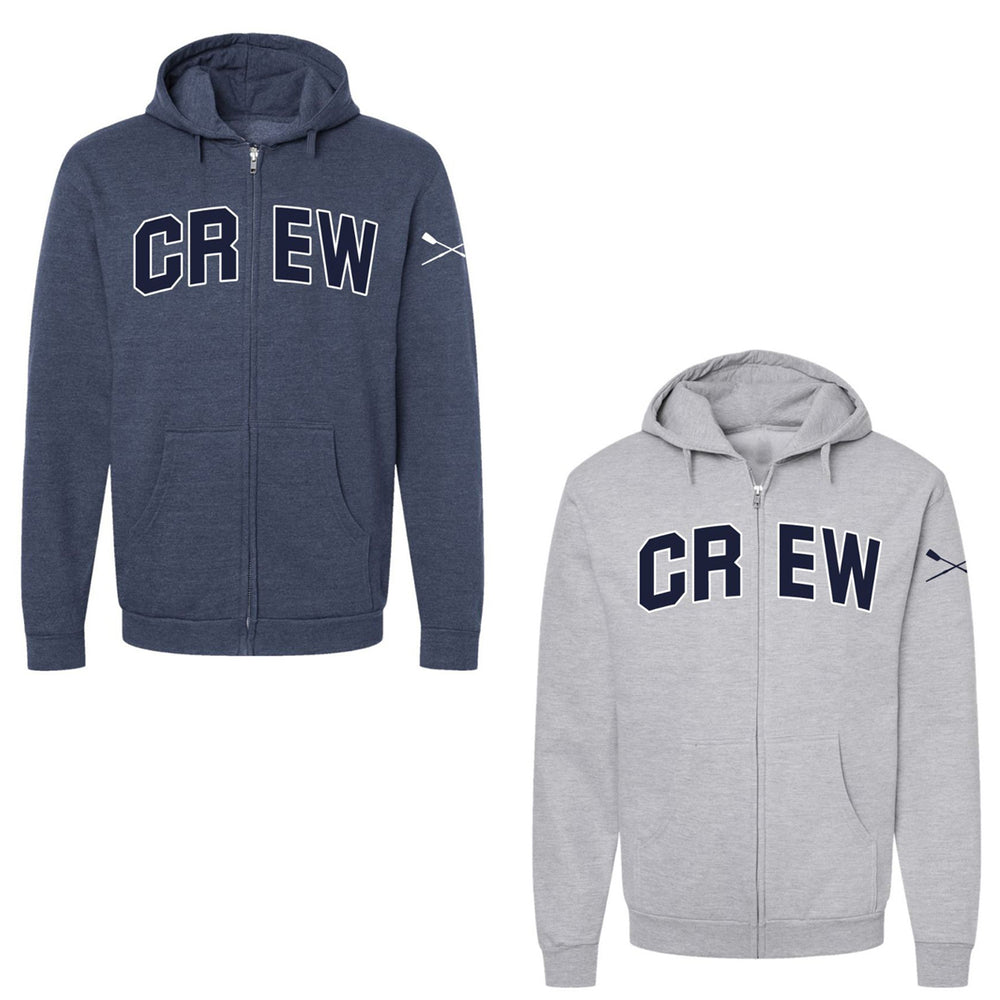 Crew Embroidered Full-Zip Hooded Sweatshirt Available Colors