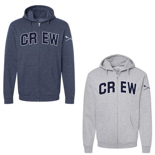 Crew Embroidered Full-Zip Hooded Sweatshirt Available Colors