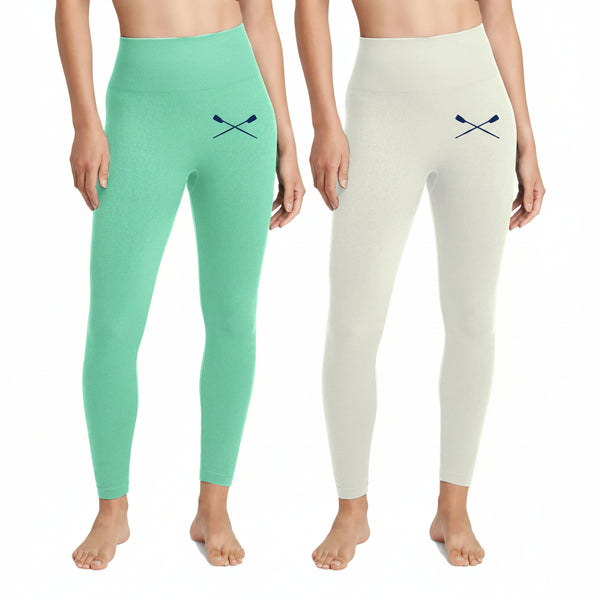 CREW USA Crossed Oars Vimmia Women's High-Rise Textured Leggings Available Colors - Product View
