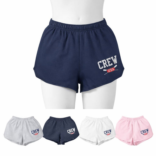 Crew USA Primary Logo Cotton Shorts Available Colors