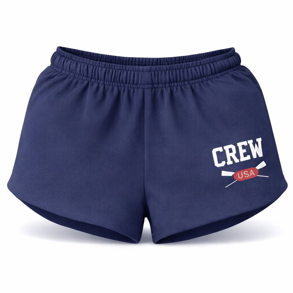 Crew USA Primary Logo Cotton Shorts Navy