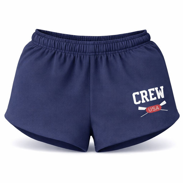 Crew USA Primary Logo Cotton Shorts Navy