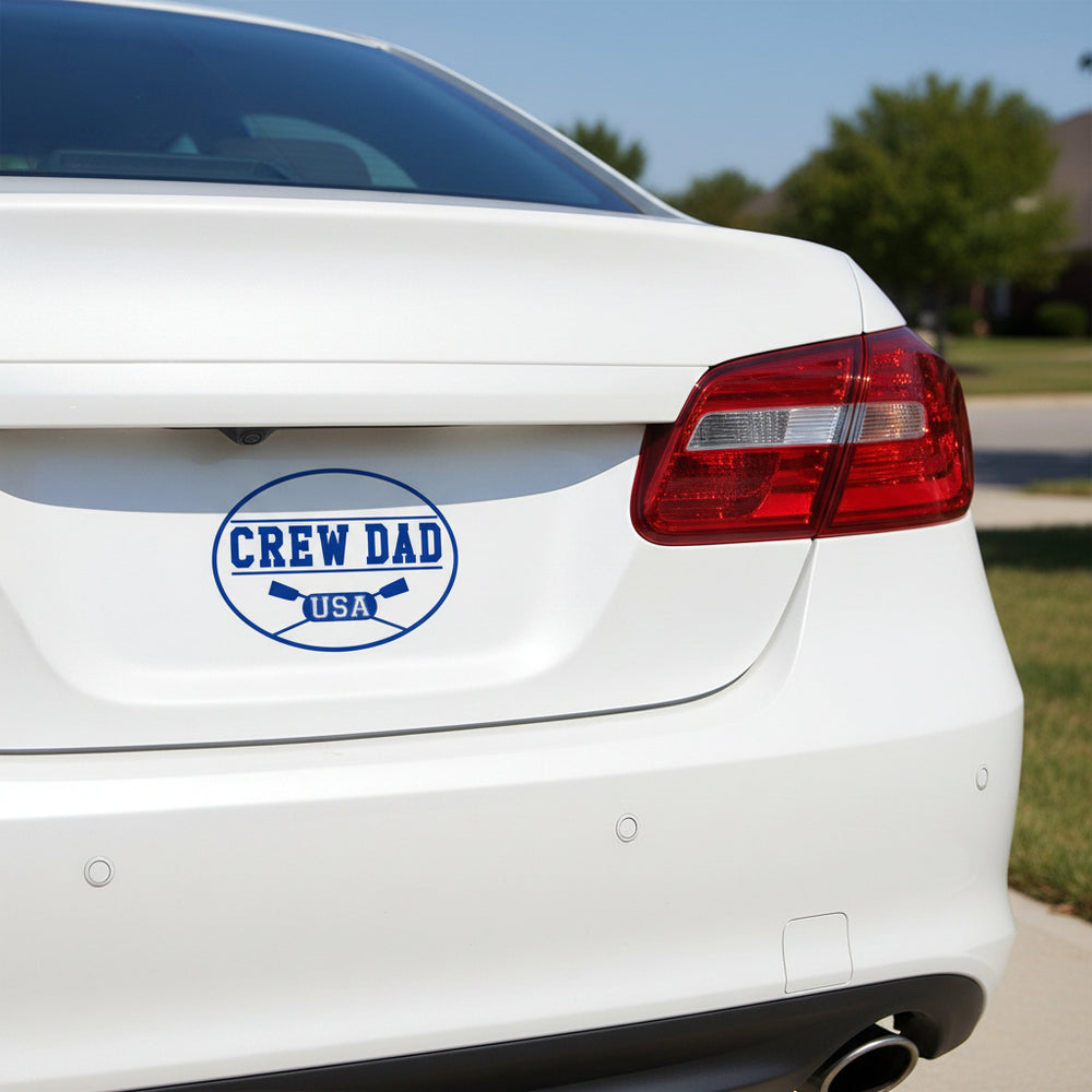 CREW DAD Oval Magnet on Car