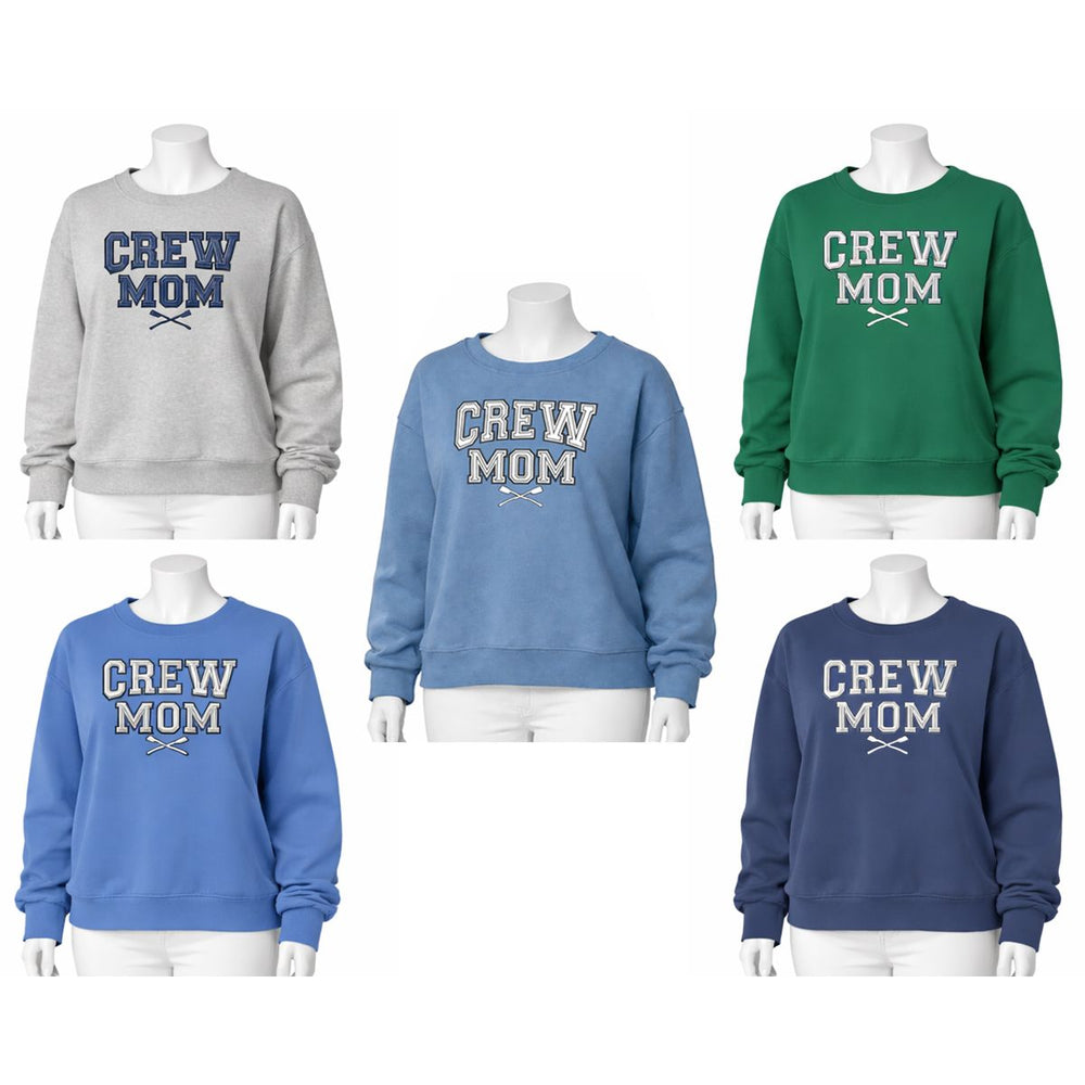 Crew USA Embroidered MOM Crewneck Sweatshirt Available Colors