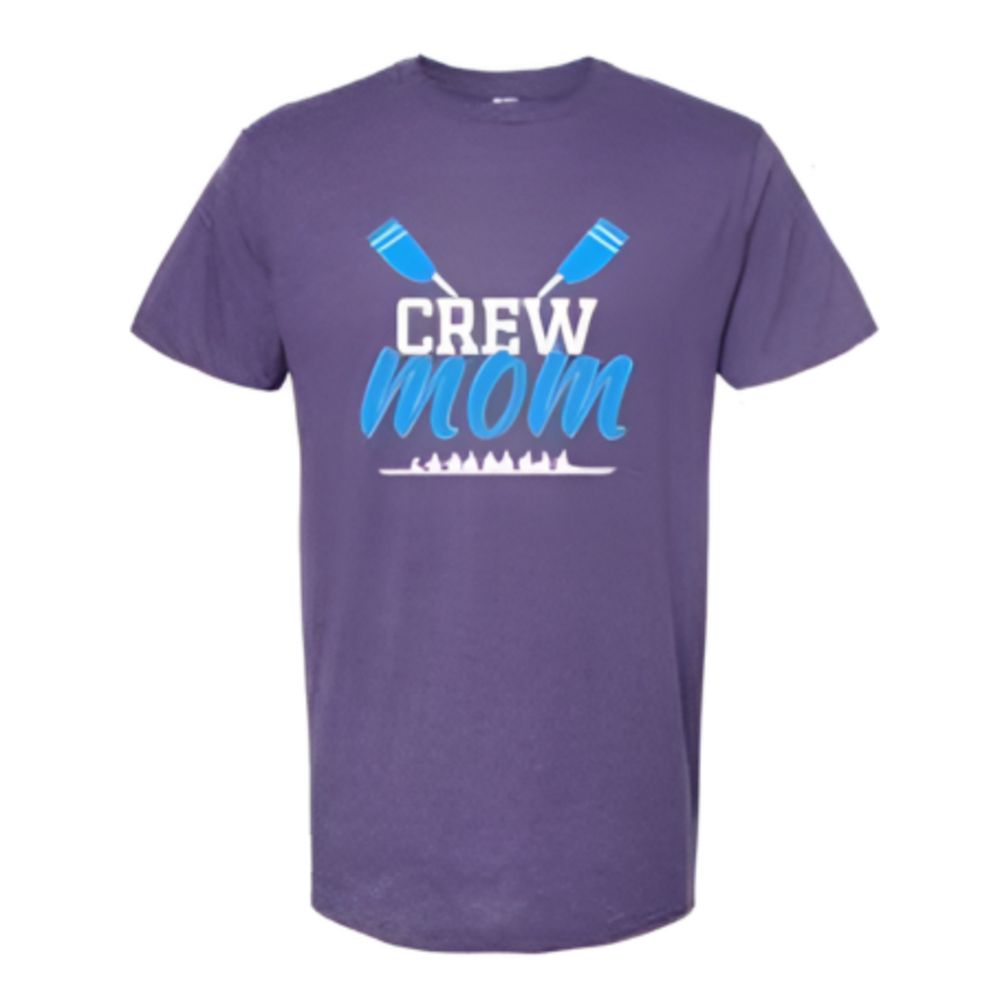 CREW USA Crew Mom Soft Short Sleeve T-Shirt Heather Purple