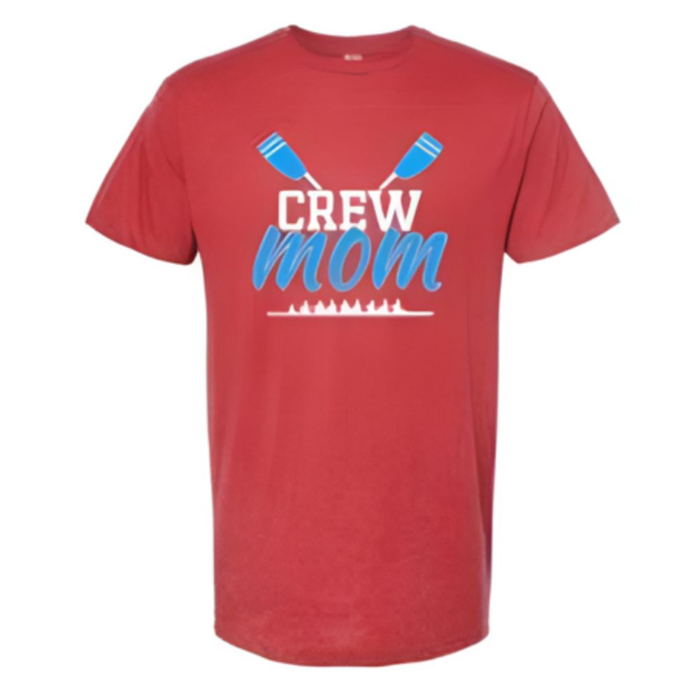 CREW USA Crew Mom Soft Short Sleeve T-Shirt Heather Red