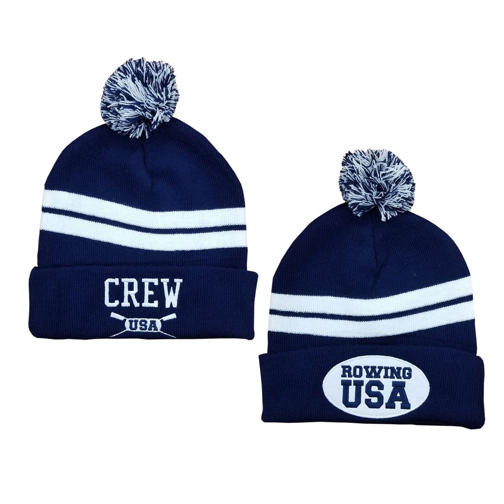 CREW USA Knit Pom Hat - Front and Back View
