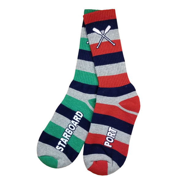 CREW USA Port & Starboard Striped Pattern Sock Product View